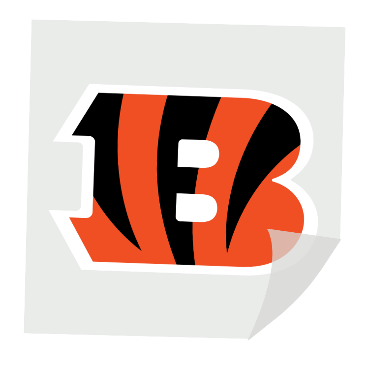 cincinnati bengals dtf transfers tiger head design ready to press