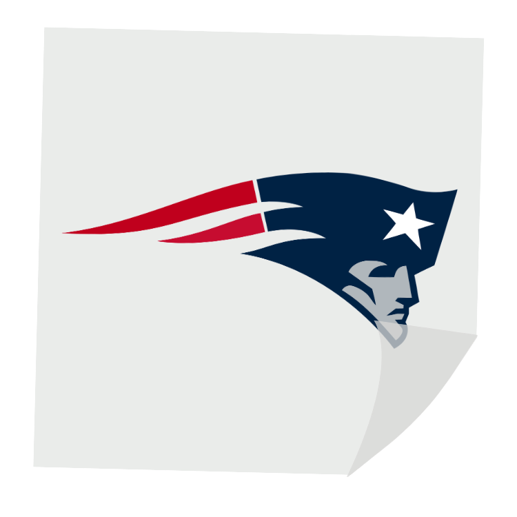 New England Patriots DTF transfers ready to press with navy red logo, helmet, and wordmark designs