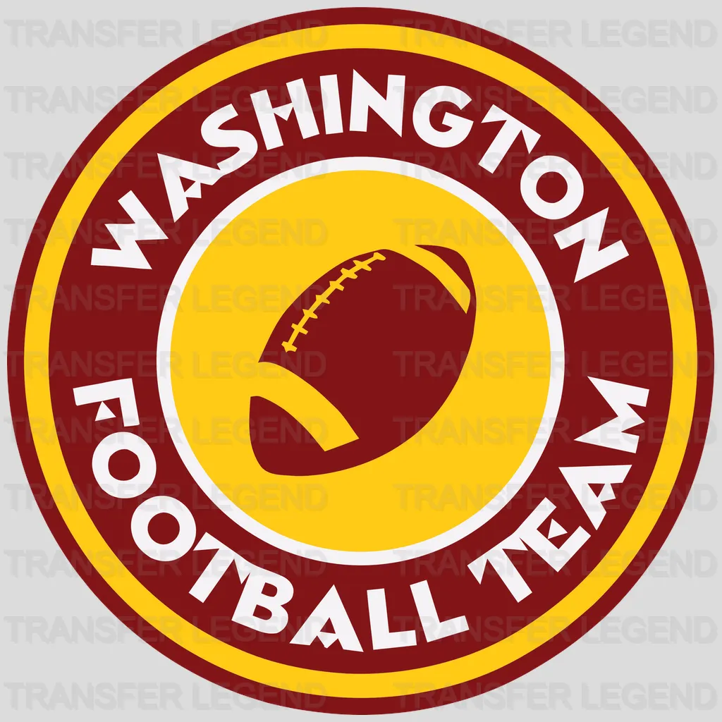 Washington Football Team Circular Text Badge NFL Design - DTF Heat Transfer