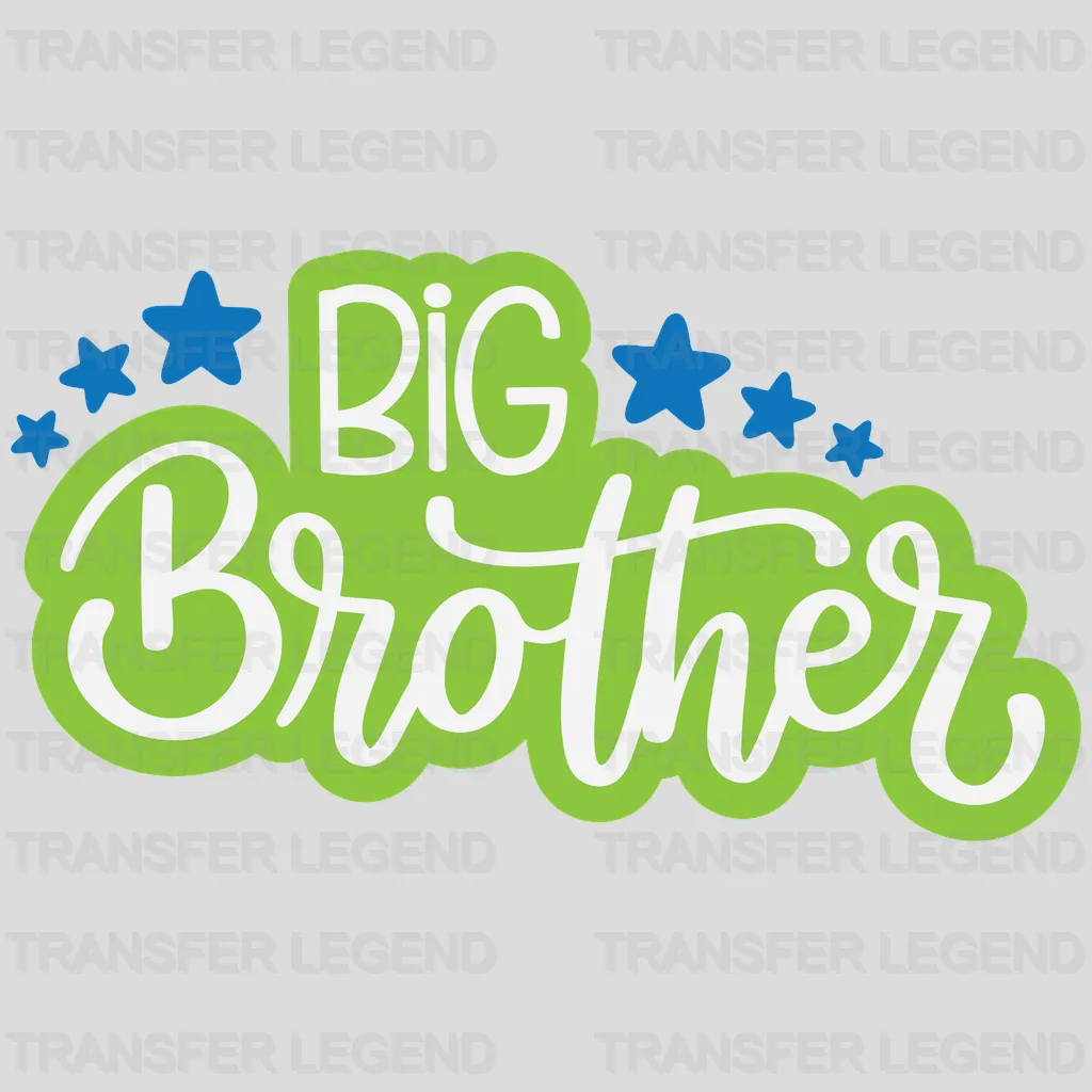 Big Brother - Little Brother - Brother Birthday - Brotherhood - Sibling Design - DTF heat transfer - transferlegend