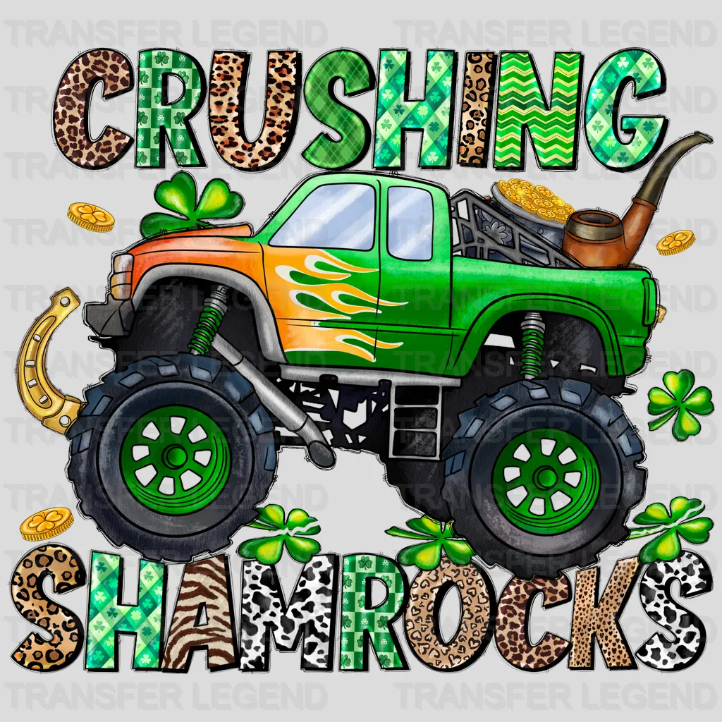 Crushing Shamrocks St. Patrick's Day Design - DTF heat transfer - transferlegend