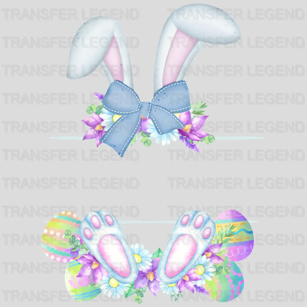 Easter Blue Bunny Custom Name Design- DTF heat transfer - transferlegend