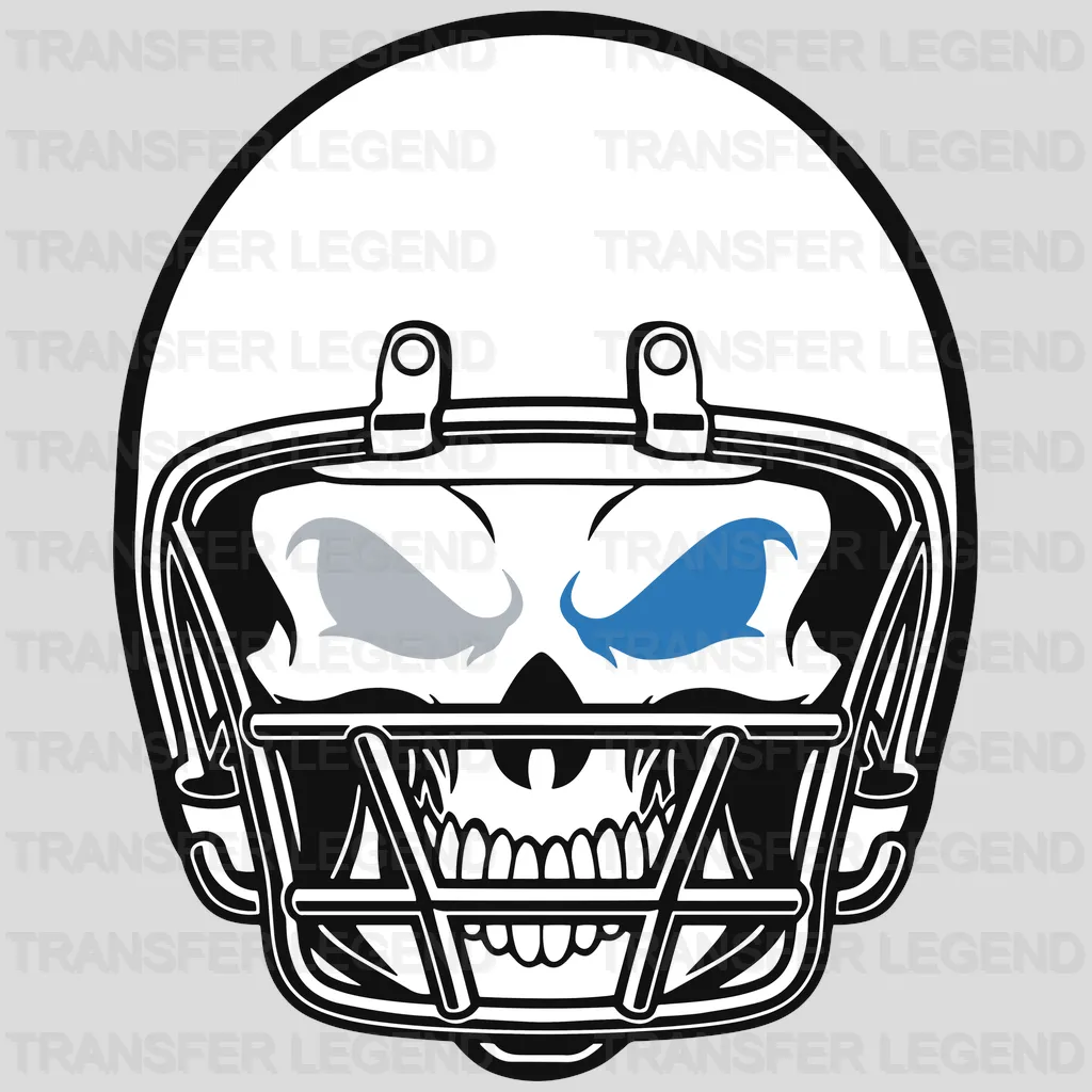 Detroit Lions Skull Mask Emblem NFL Design - DTF Heat Transfer