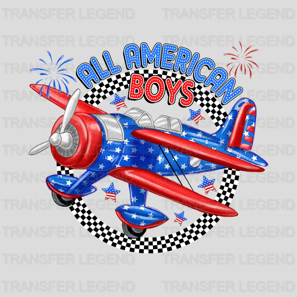 All American Boys 4th July Design - DTF Heat Transfers - transferlegend