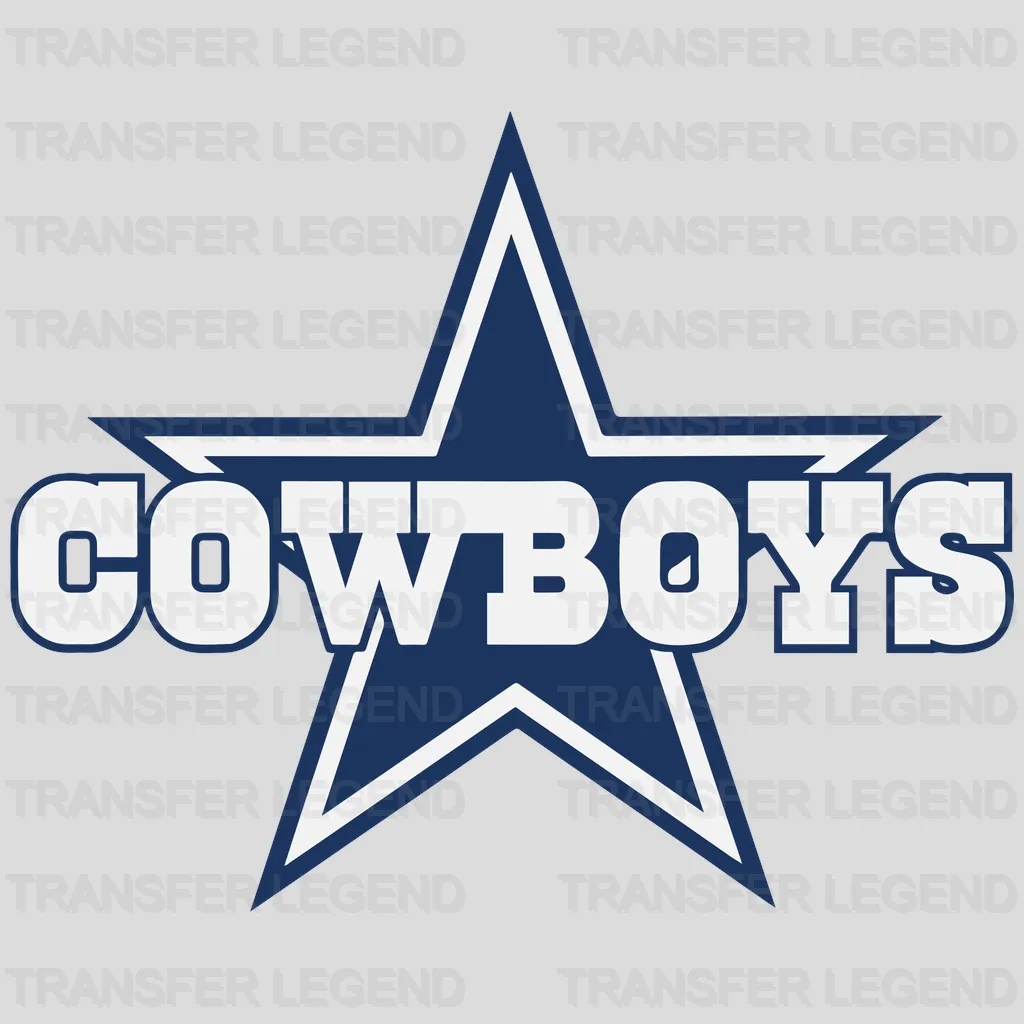 Dallas Cowboys Script Wordmark Emblem NFL Design - DTF Heat Transfer