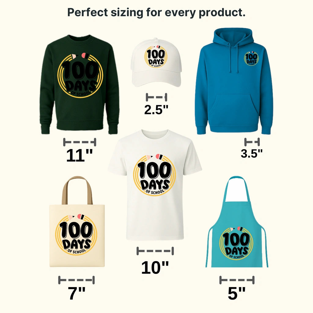 100 Days Of School Pencil - DTF heat transfer - transferlegend