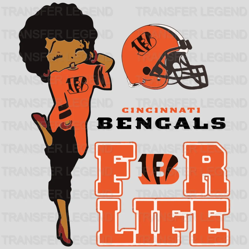 Cincinnati Bengals For Life Kid Graphic NFL Design - DTF Heat Transfer