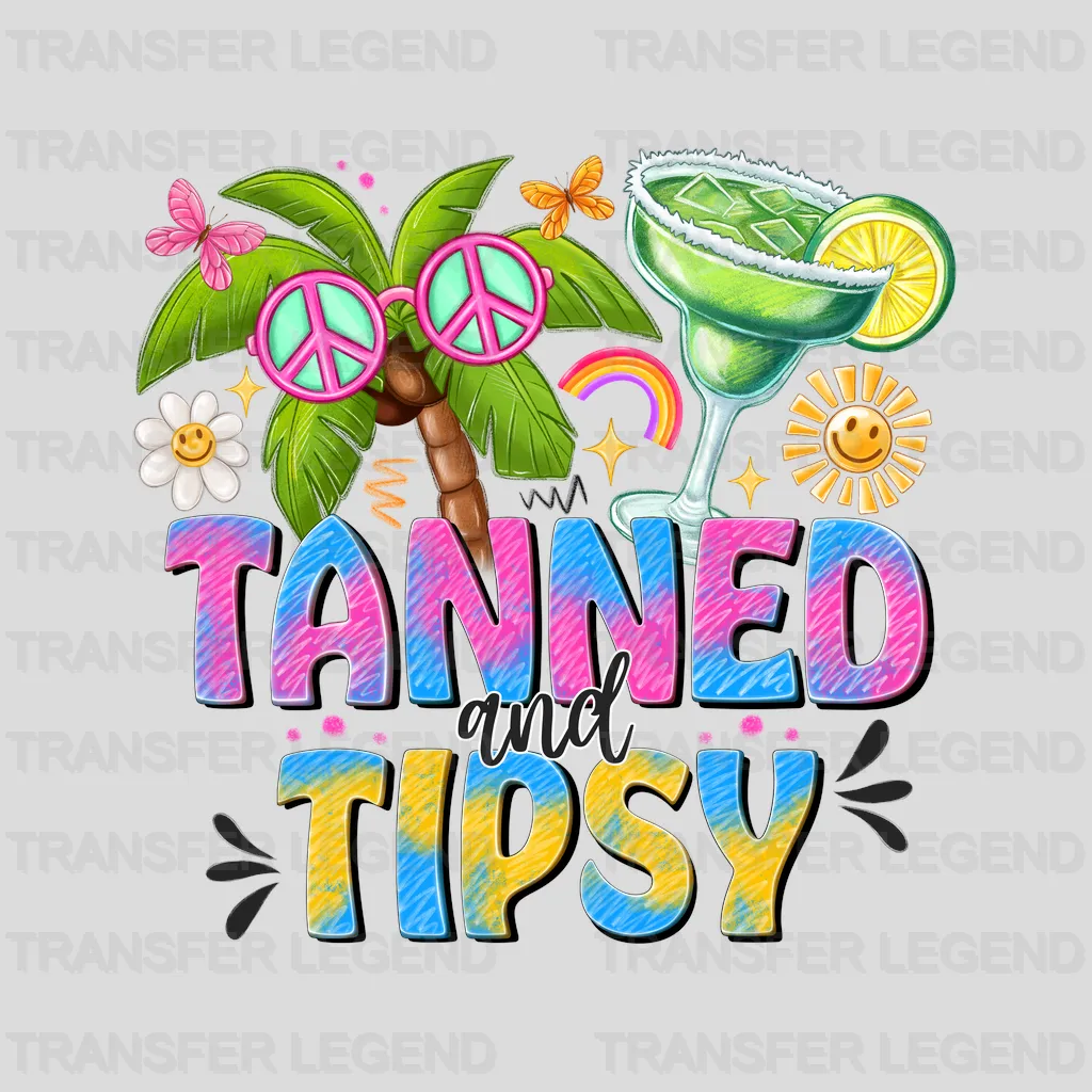 Tanned and Tipsy Summer Design - DTF Heat Transfers - transferlegend