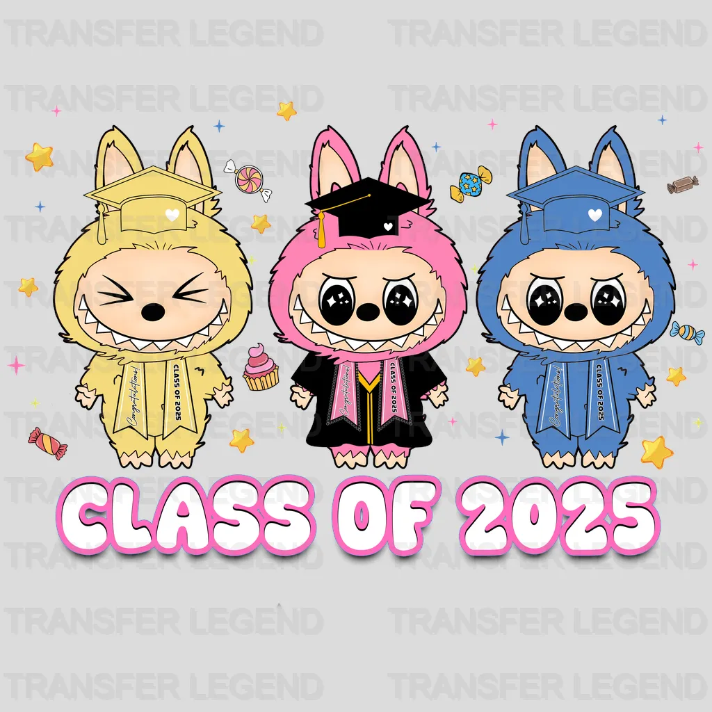 Class of 2025 Time Labubu Design - DTF Heat Transfers