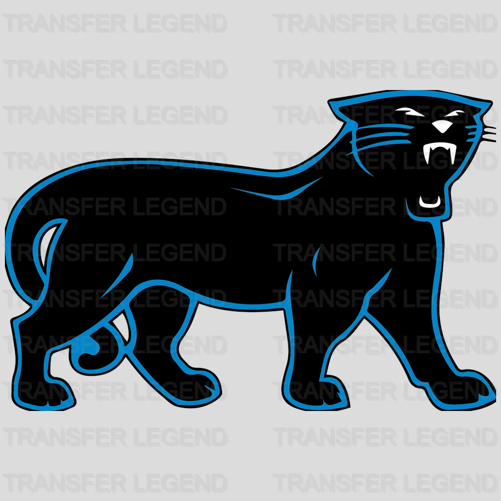 Carolina Panthers Standing Panther Silhouette NFL Design - DTF Heat Transfer