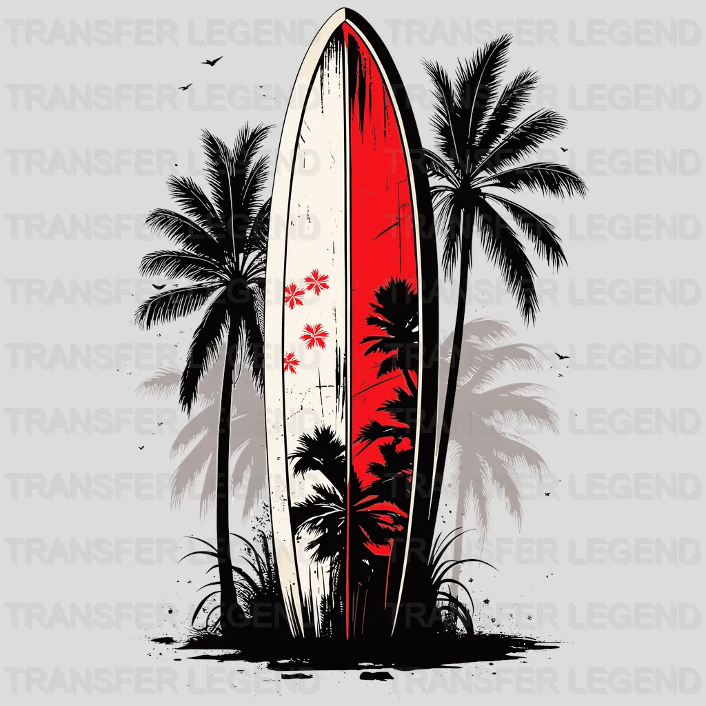 Palm Beach Surfing Design - DTF Heat Transfers - transferlegend