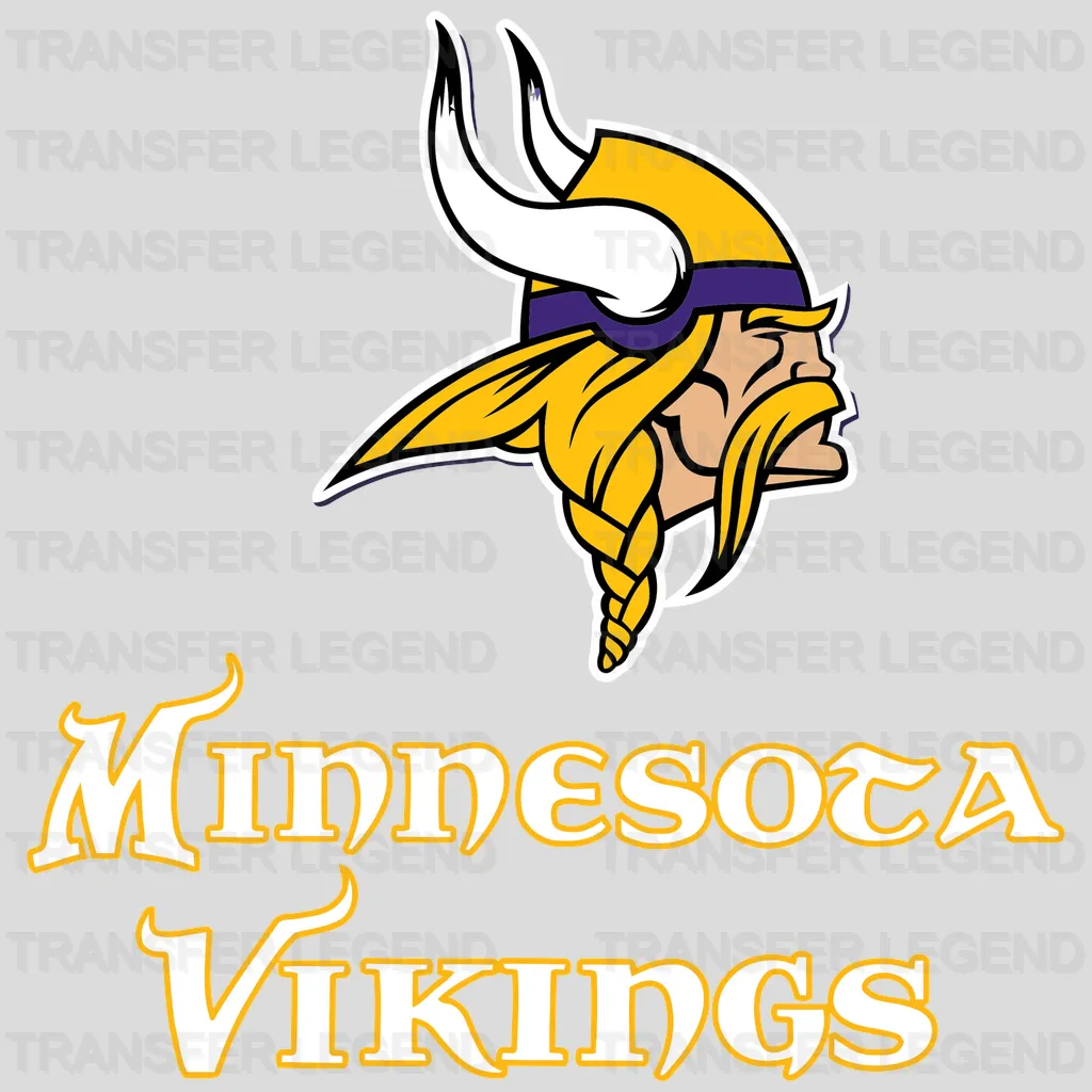 Minnesota Vikings Lettermark Icon NFL Design - DTF Heat Transfer