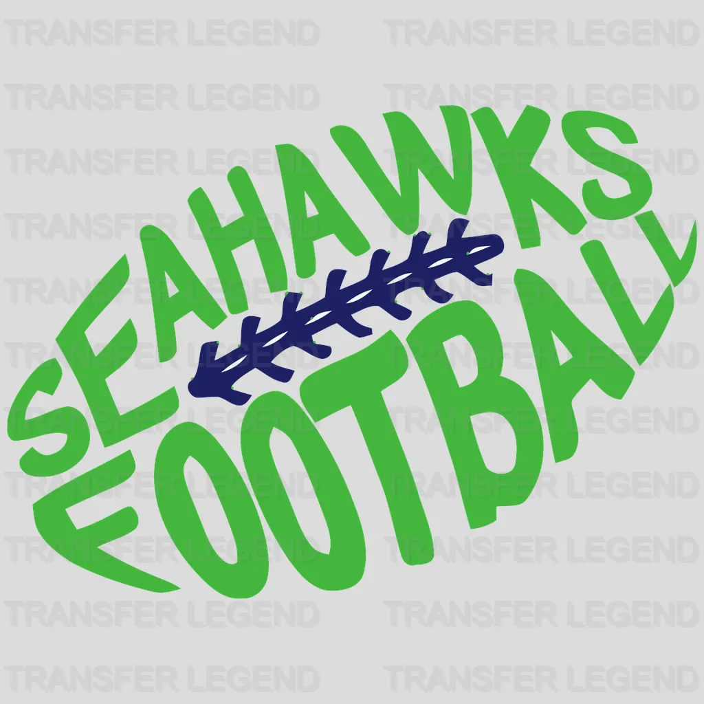 Seattle Seahawks “Seahawks Football” Script Wordmark NFL Design - DTF Heat Transfer