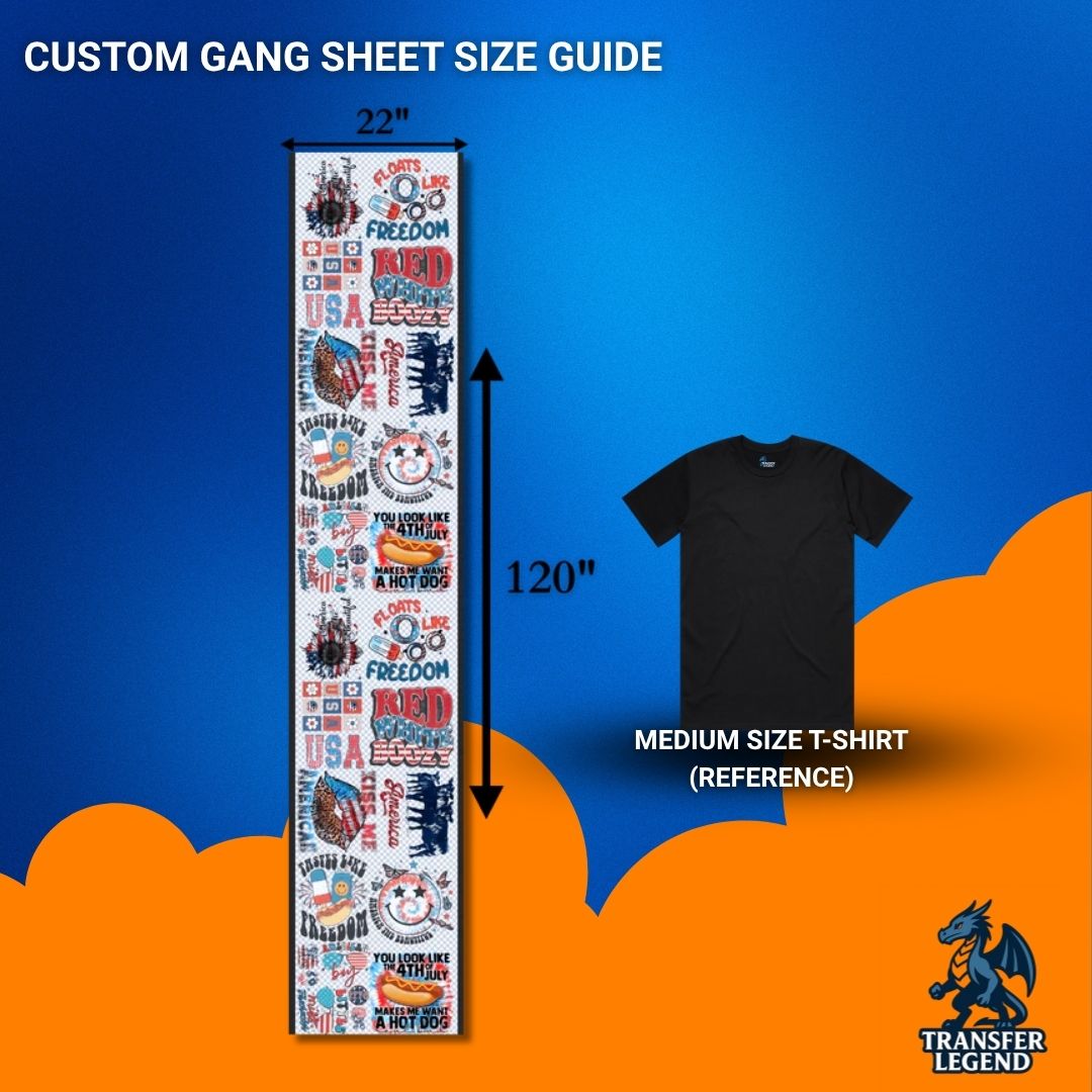 Upload Your DTF Gang Sheet | Fast, High Durability Transfers