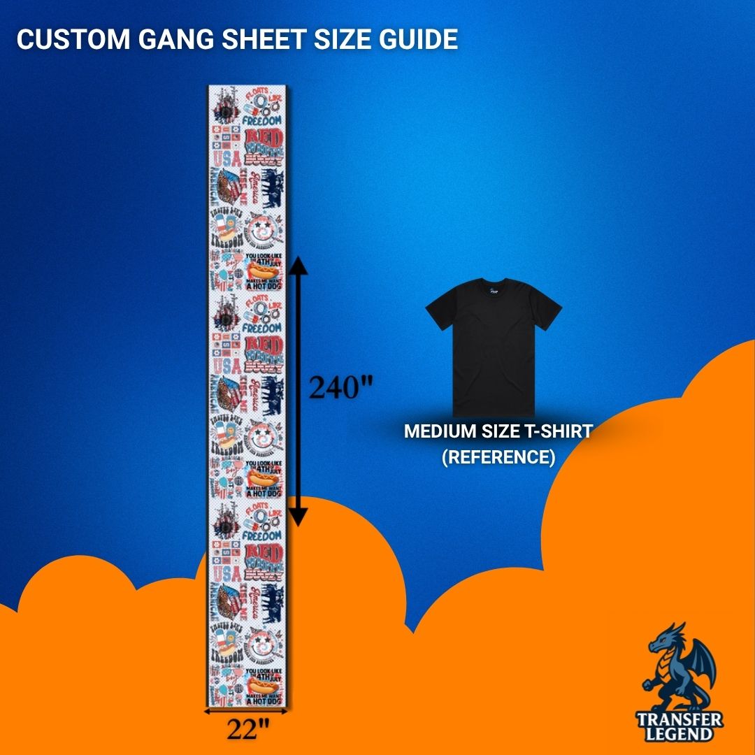 Upload Your DTF Gang Sheet | Fast, High Durability Transfers