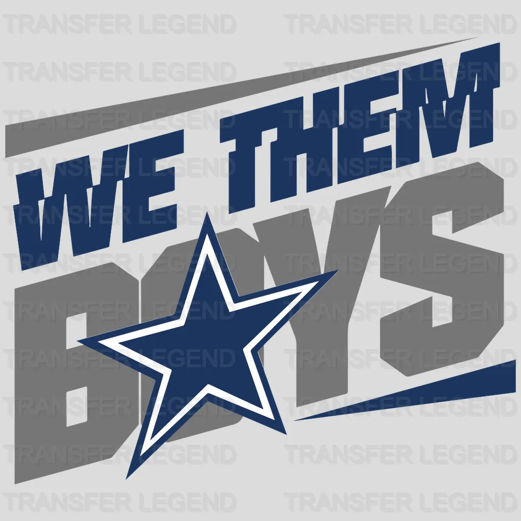 Dallas Cowboys Heartbeat Fingerprint Logo NFL Design - DTF Heat Transfer