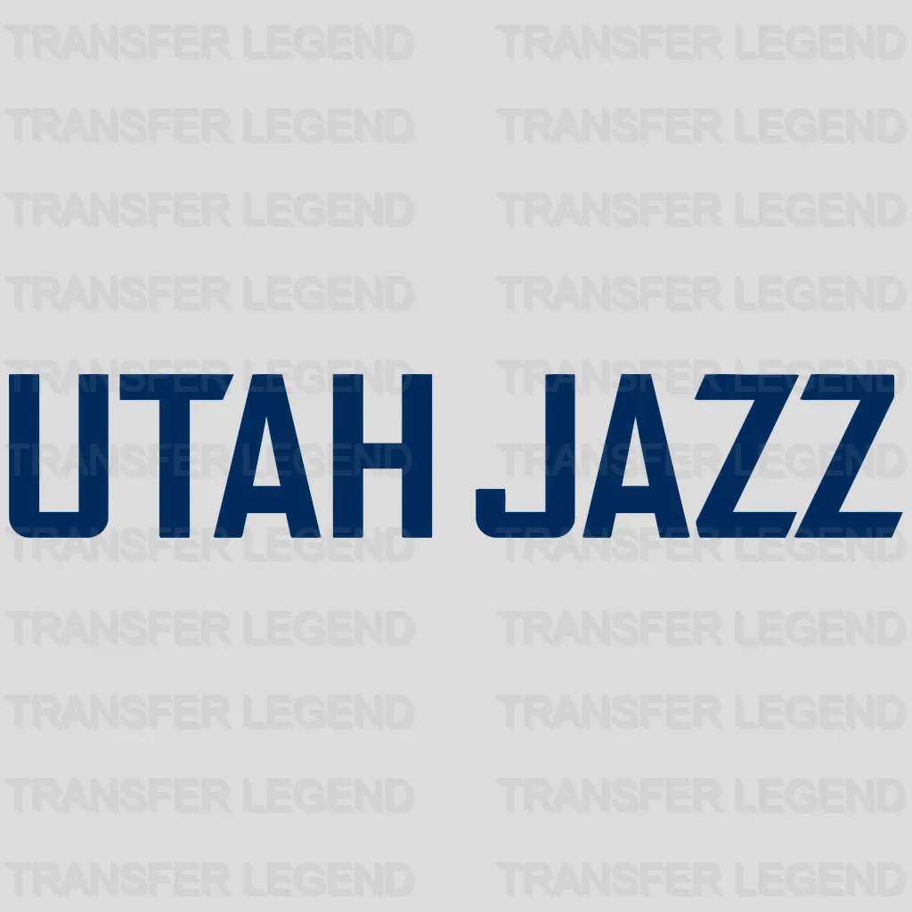 Utah Jazz Block Wordmark NBA Design - DTF Heat Transfer