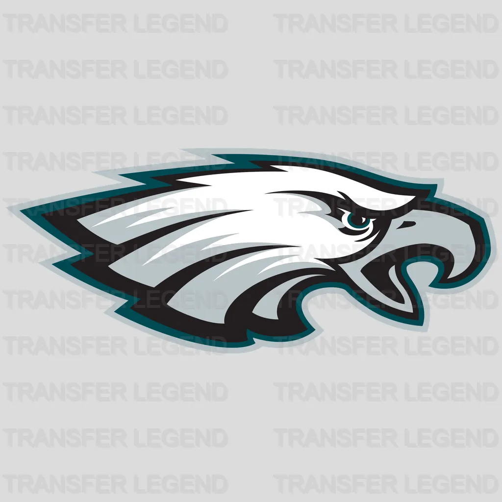Philadelphia Eagles stylized swooping eagle head icon, NFL design - DTF Heat Transfer