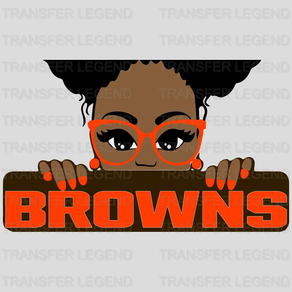 Cleveland Browns “Love My Football” Heart NFL Design - DTF Heat Transfer