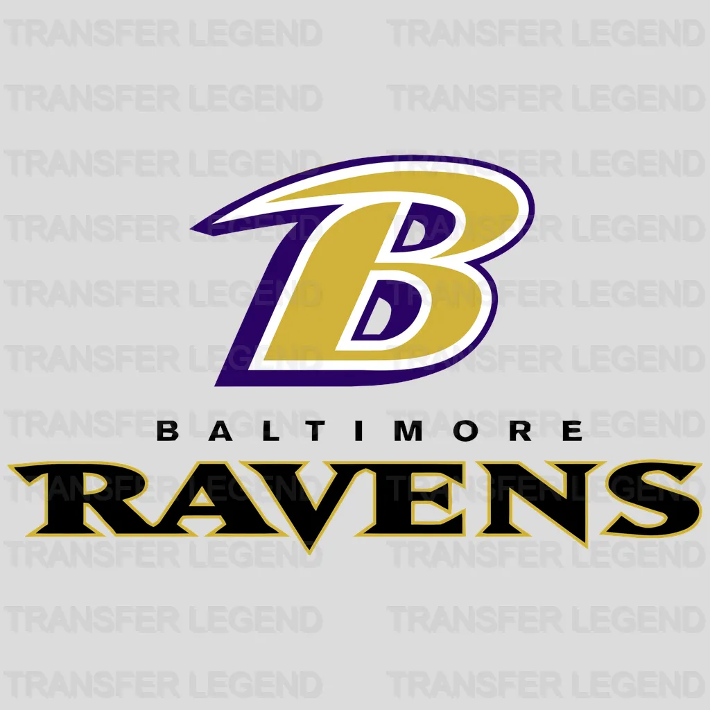 Baltimore Ravens Side Profile Helmet NFL Design - DTF Heat Transfer