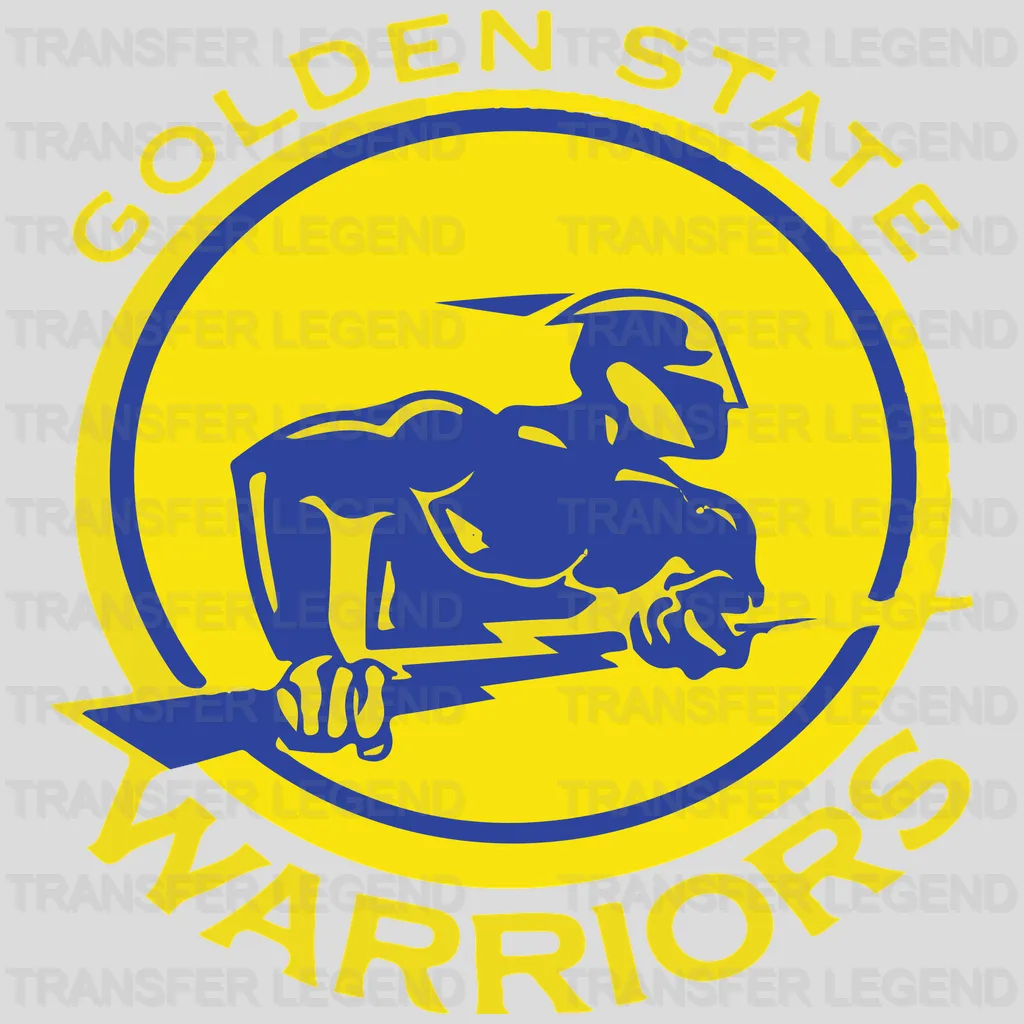 Golden State Warriors Vintage Strongman Mascot NBA Design - DTF Heat Transfer