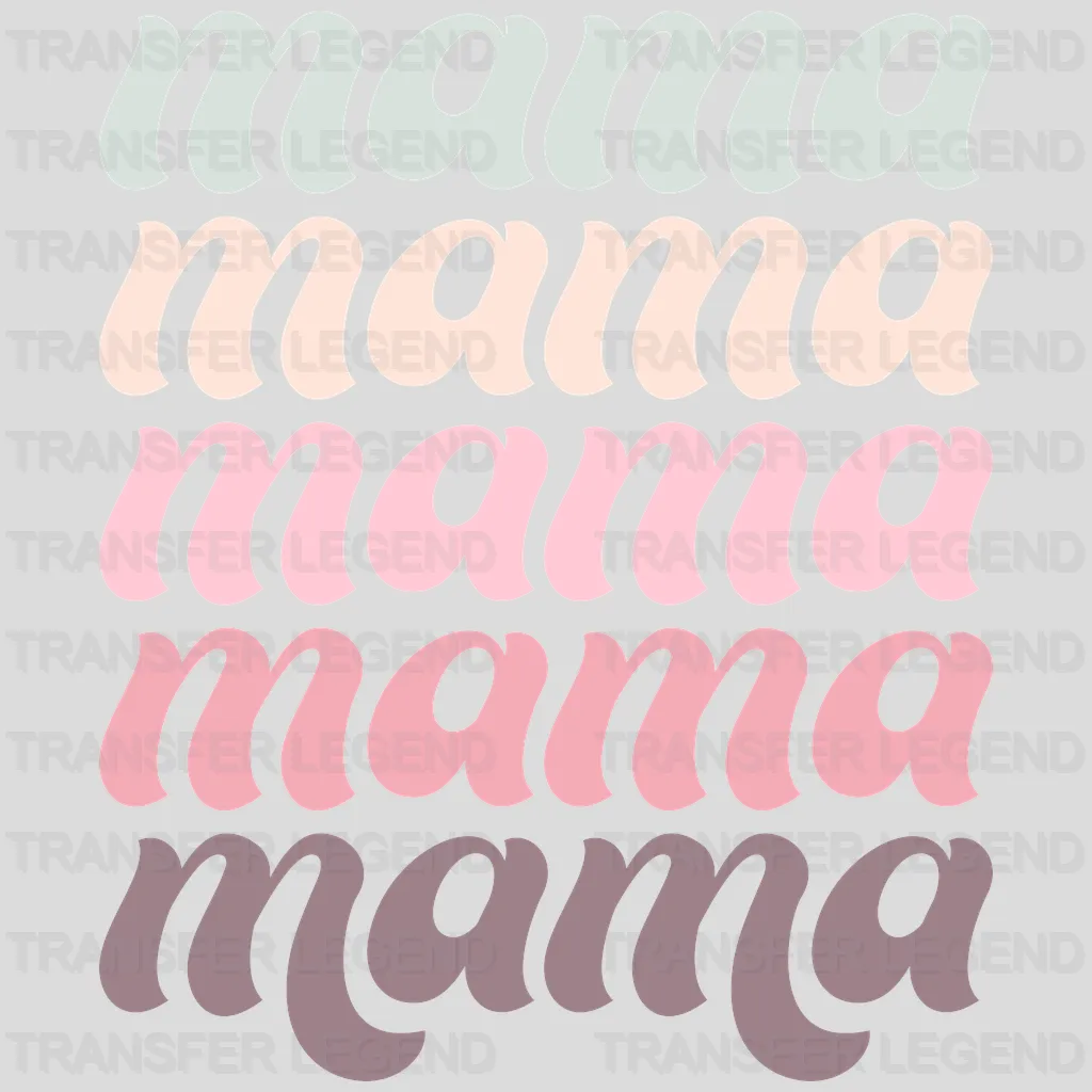 Retro Stacked Mama - Mothers Day - Funny Mom - Design - DTF heat transfer - transferlegend
