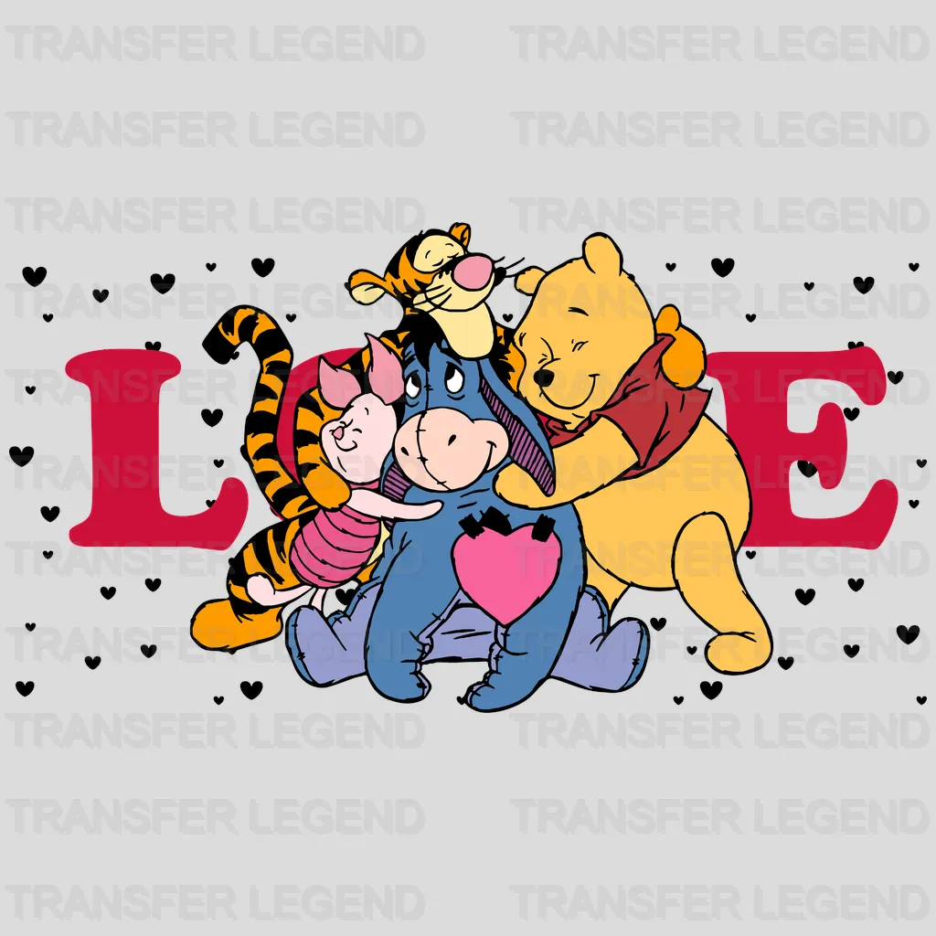 Big Love Pooh Disney Designs - DTF Heat Transfers