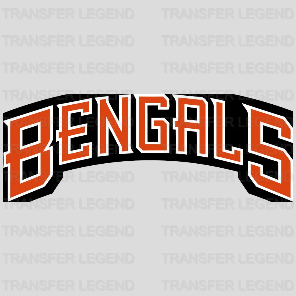 Cincinnati Bengals Arched Wordmark NFL Design - DTF Heat Transfer