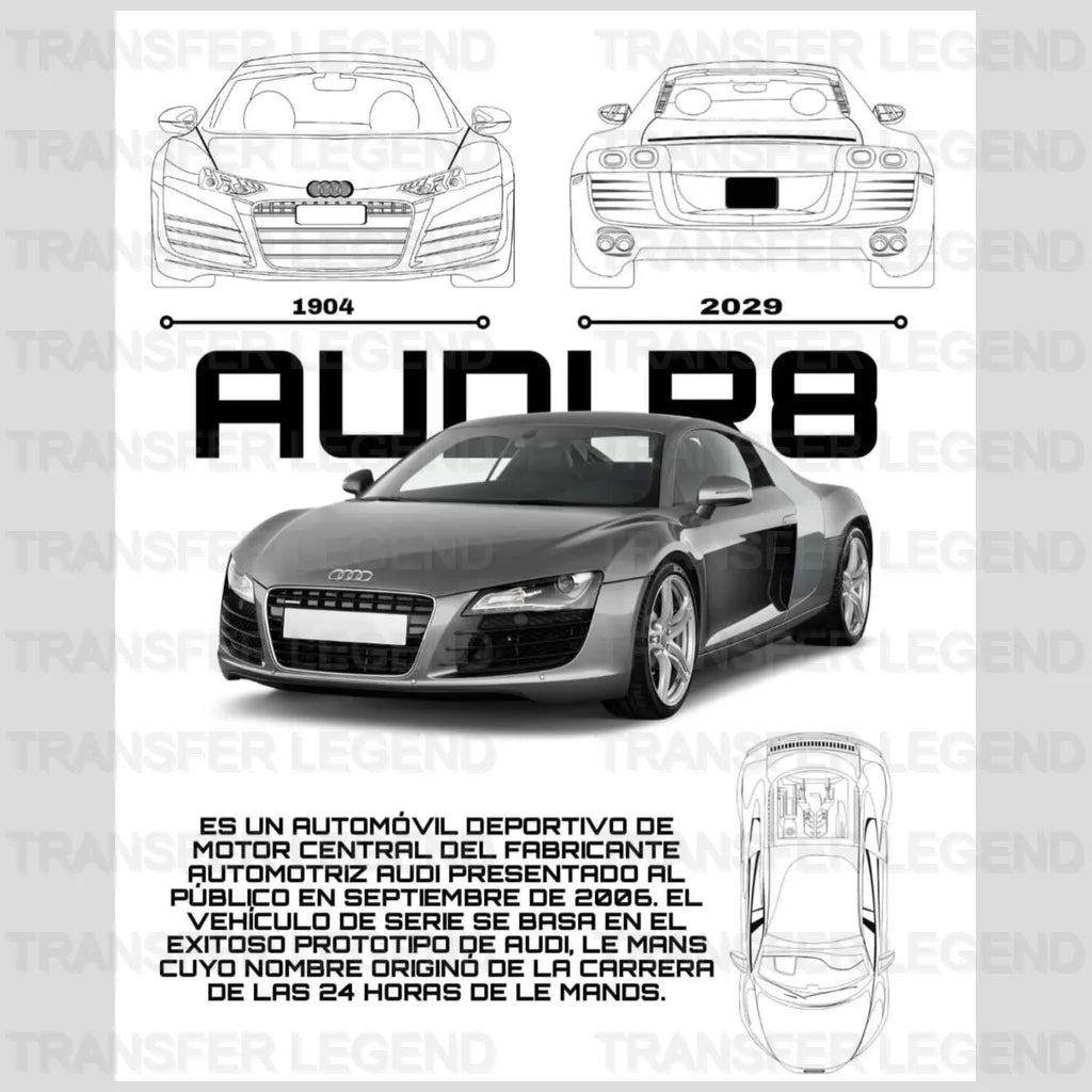 Audi R8 Future 2029 Cars Design - DTF Heat Transfer - transferlegend