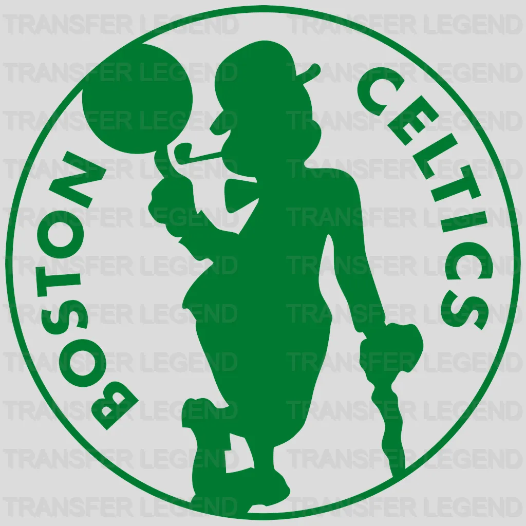 Boston Celtics Walking Lucky in Circle (Vintage) NBA Design - DTF Heat Transfer