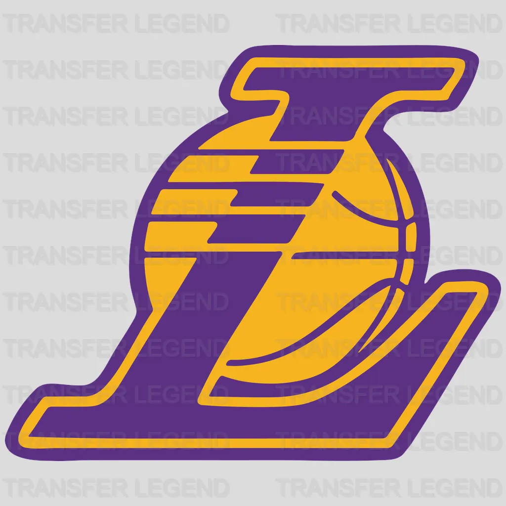 Los Angeles Lakers Speed “L” Monogram (Large) NBA Design - DTF Heat Transfer