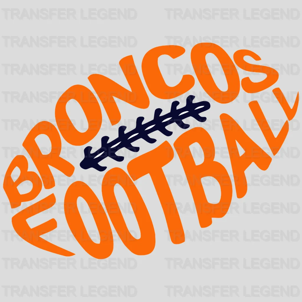 Denver Broncos Field Silhouette Emblem NFL Design - DTF Heat Transfer