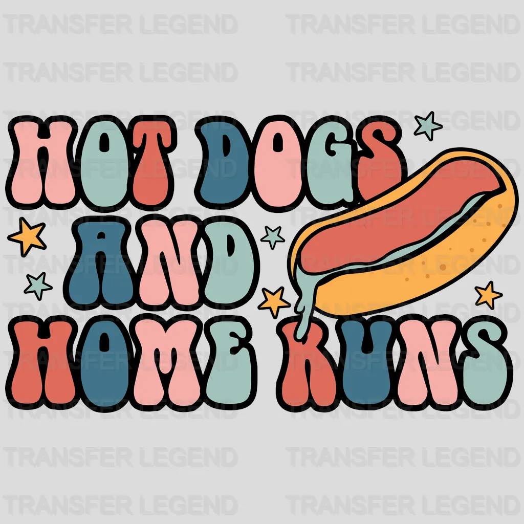Hot Dogs And Home Runs DTF Transfer - transferlegend