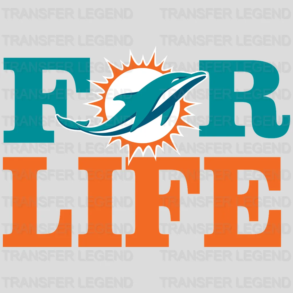 Miami Dolphins Bubble Script Wordmark NFL Design - DTF Heat Transfer