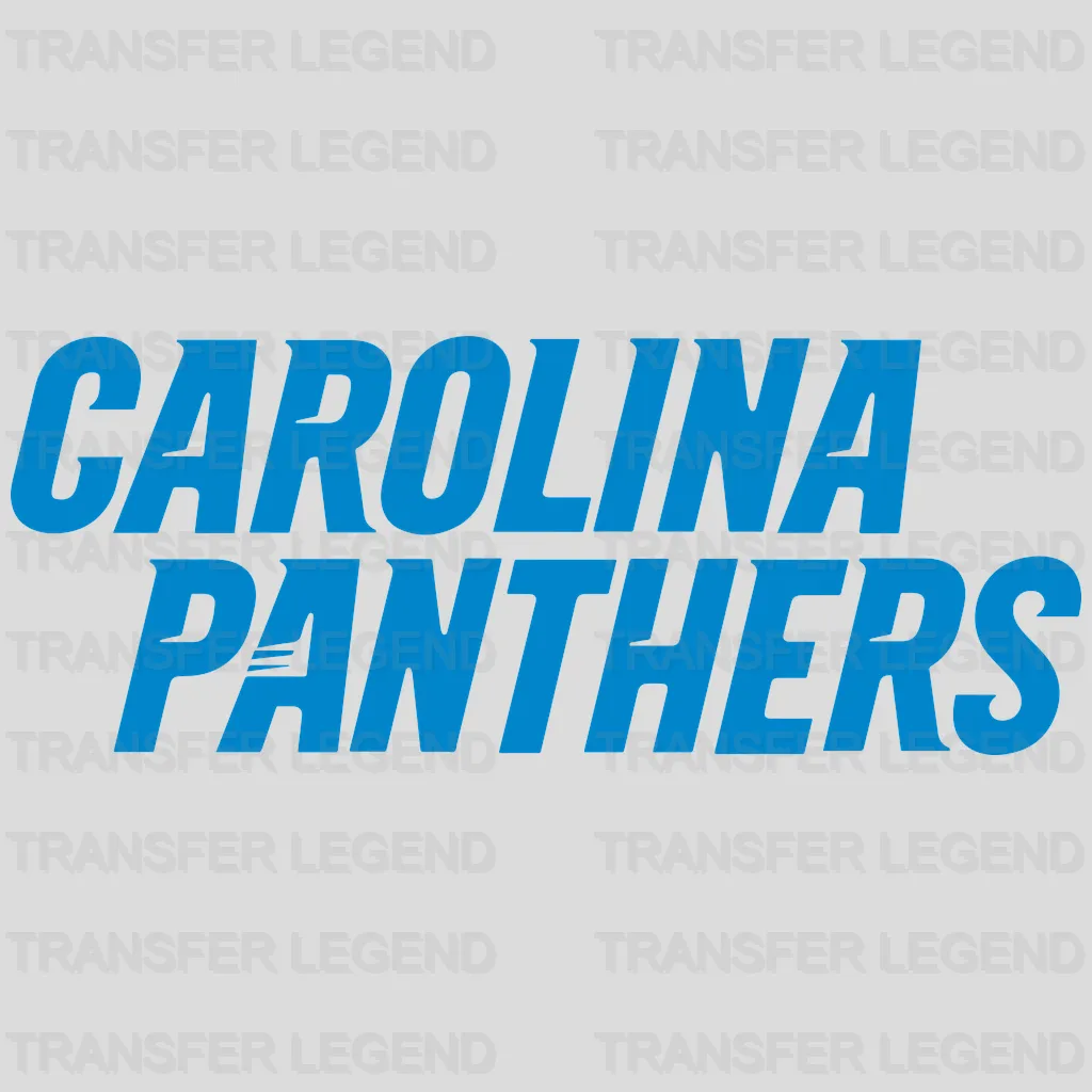 Carolina Panthers Block Text Logo NFL Design - DTF Heat Transfer