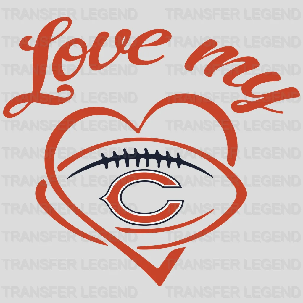 Chicago Bears Skull‑Face Helmet Emblem NFL Design - DTF Heat Transfer