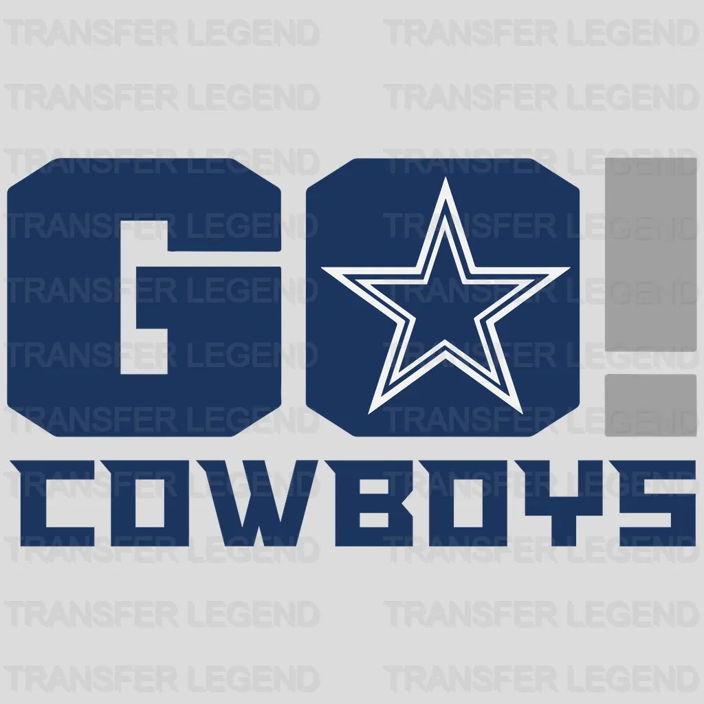 Dallas Cowboys Fan Girl Character Illustration NFL Design - DTF Heat Transfer