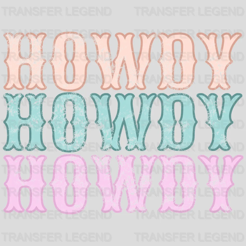 Howdy Colorful Design - Country Girl- DTF heat transfer - transferlegend