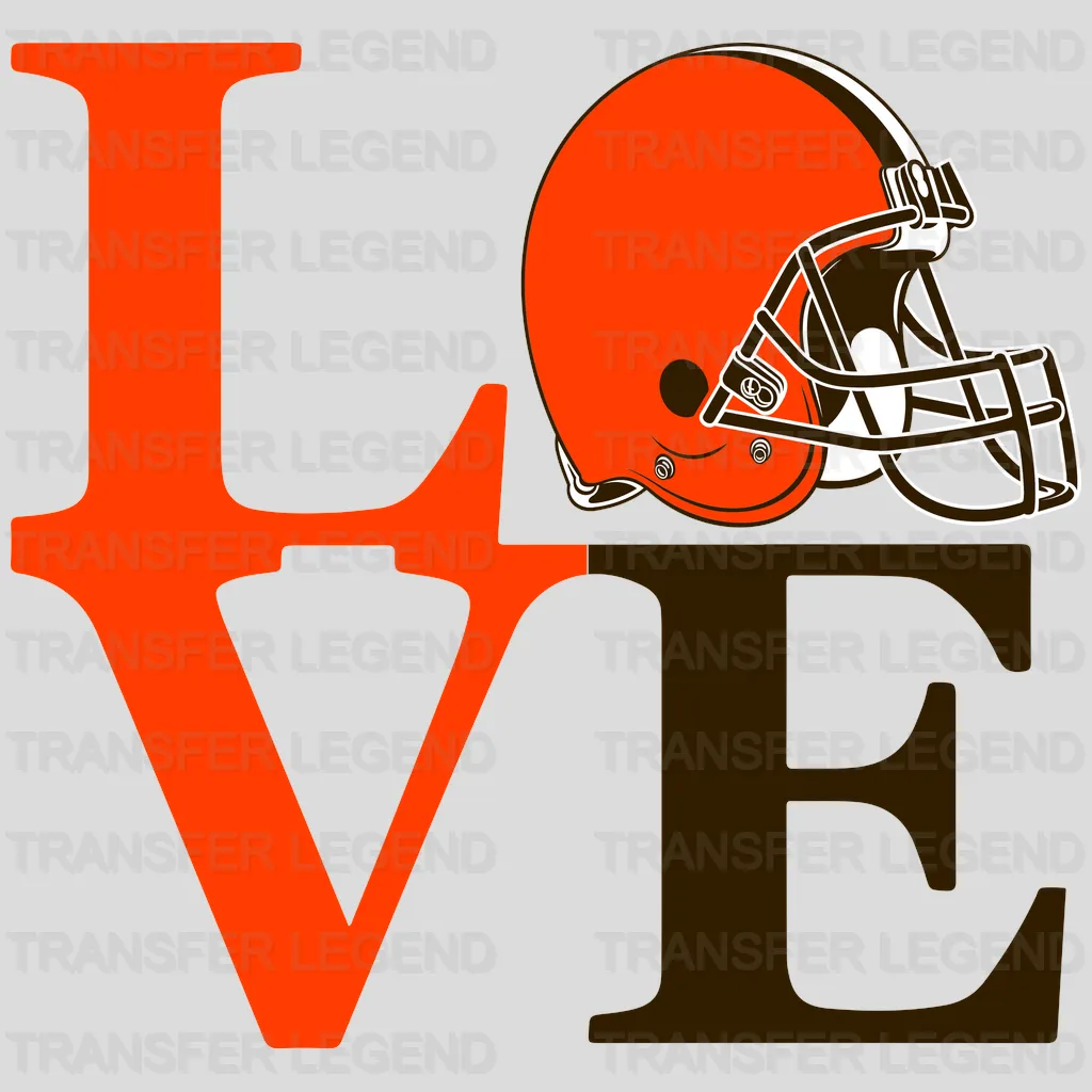Cleveland Browns Vertical Wordmark NFL Design - DTF Heat Transfer