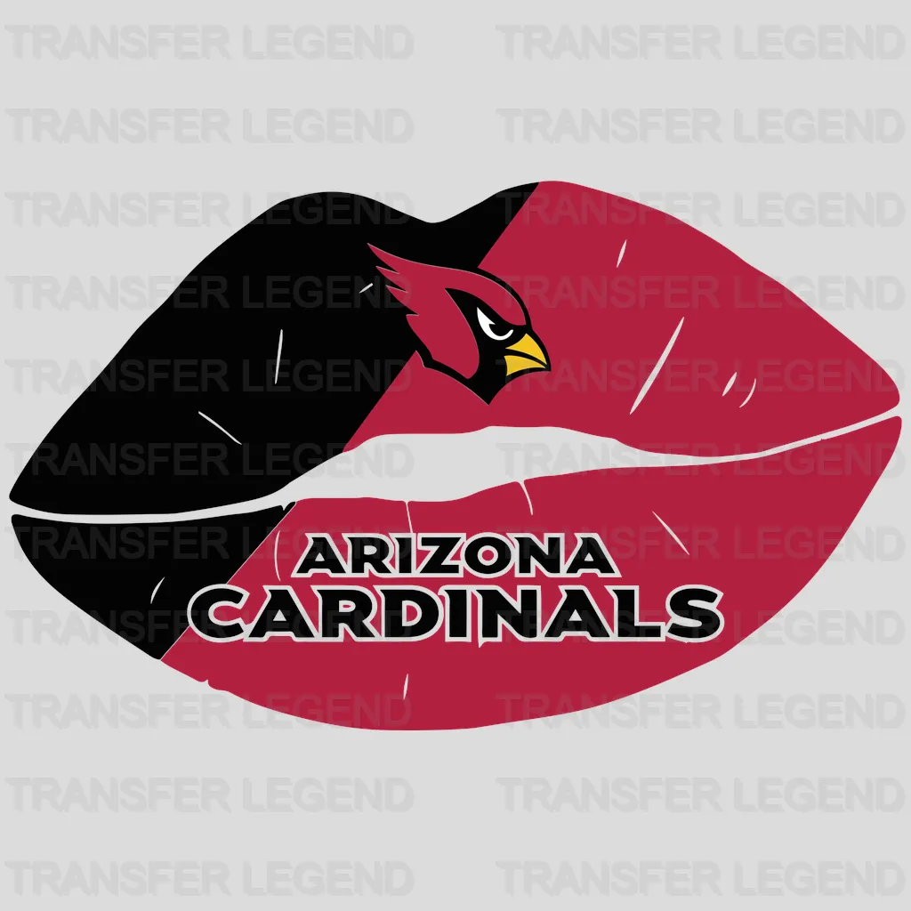 Arizona Cardinals Stylized Football Emblem NFL Design - DTF Heat Transfer