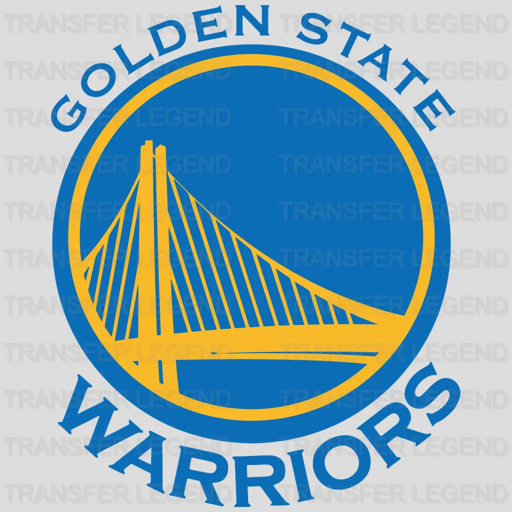 Golden State Warriors Blue Roundel with Bridge NBA Design - DTF Heat Transfer