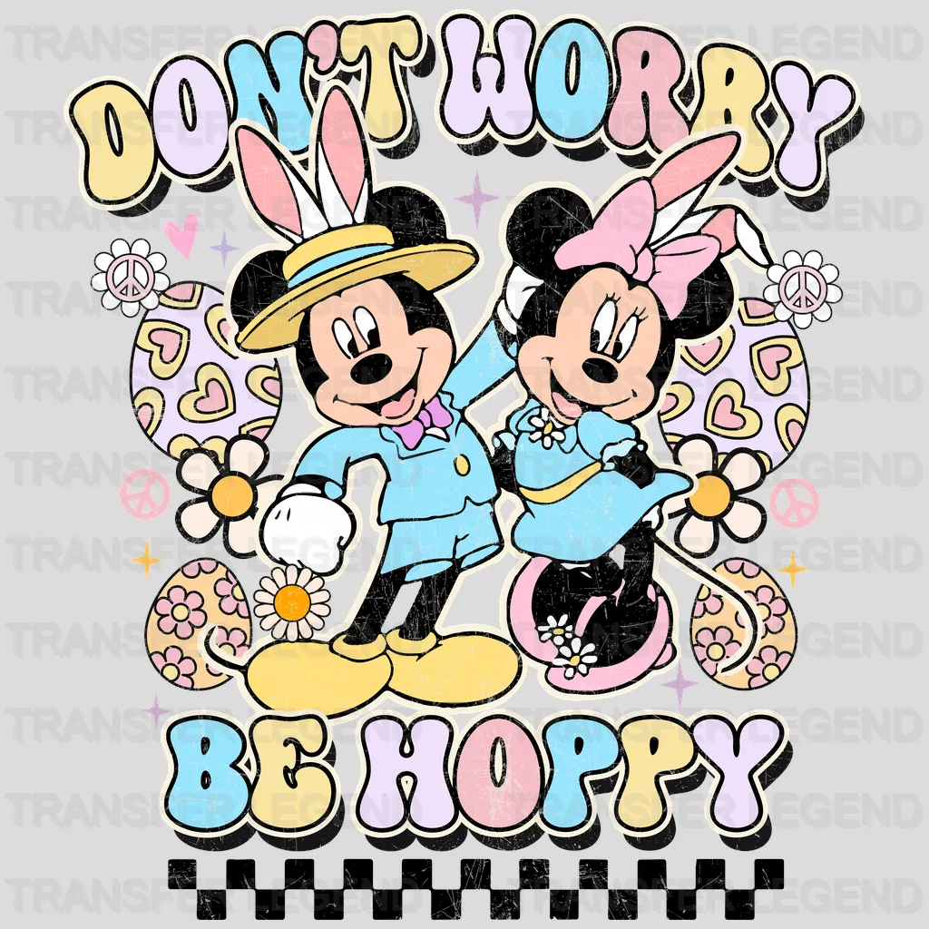 Don't Worry Be Hoppy Easter Design - DTF heat transfer - transferlegend