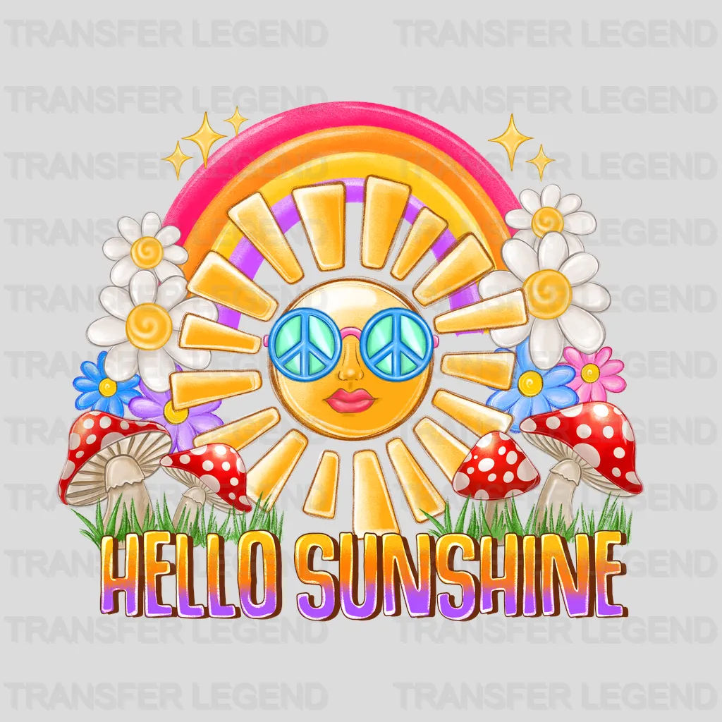 Hello Sunshine Summer Design - DTF Heat Transfers - transferlegend