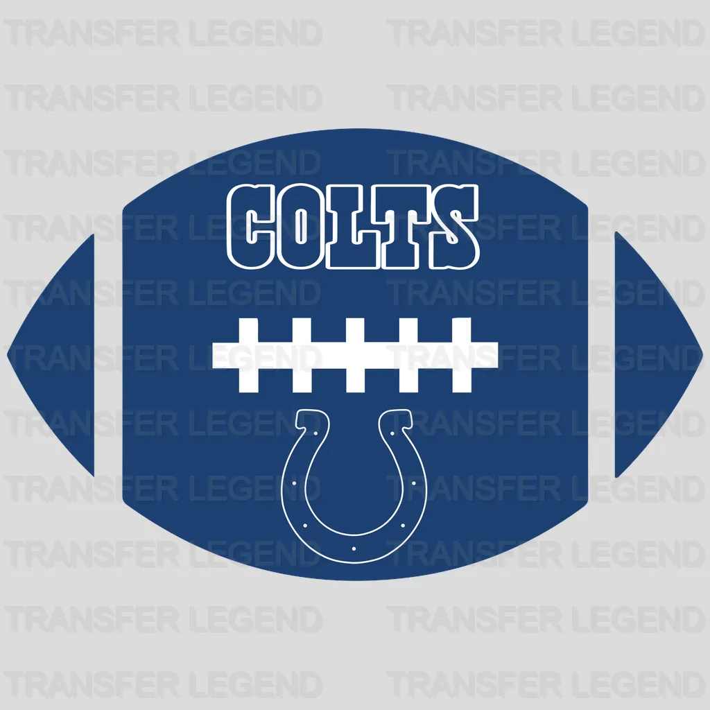 Indianapolis Colts Football‑Laces Wordmark NFL Design - DTF Heat Transfer