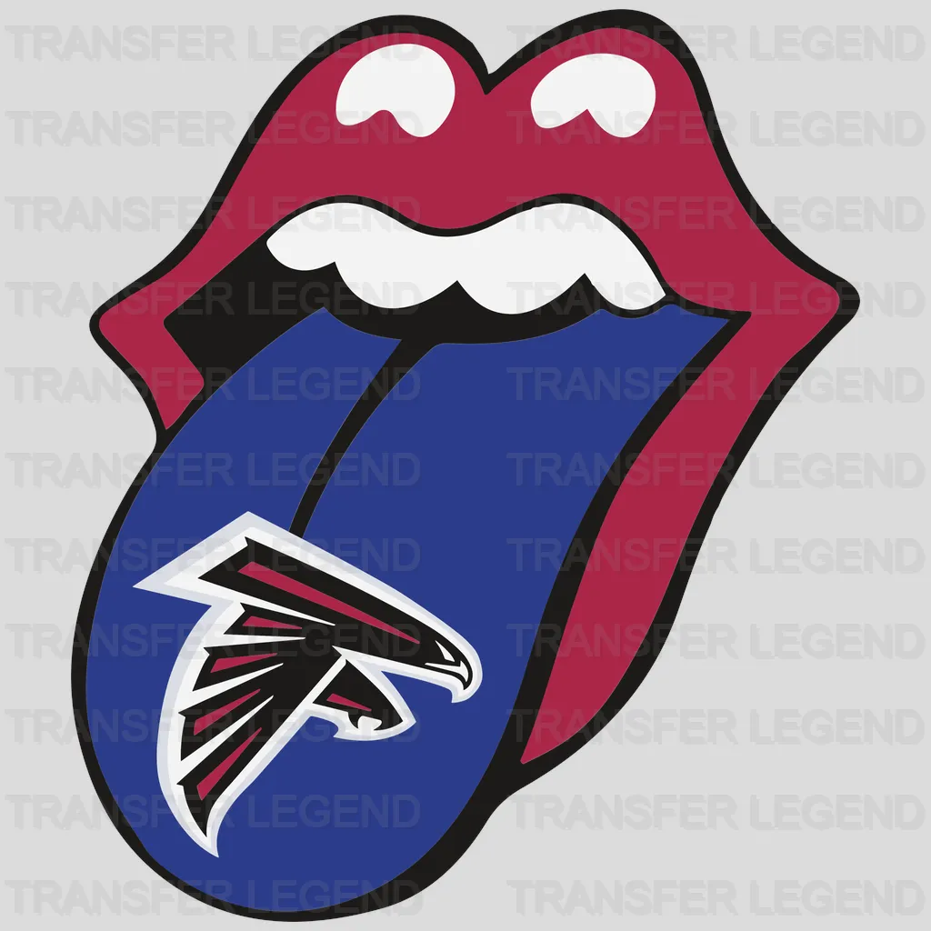 Atlanta Falcons Tongue & Lips Logo NFL Design - DTF Heat Transfer