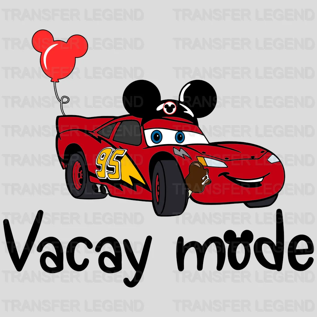Lightning McQueen Vacay Mode Design - DTF heat transfer - transferlegend