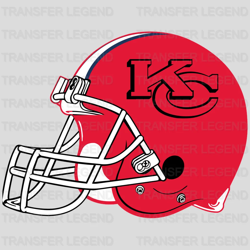Kansas City Chiefs Side‑Profile Helmet Emblem NFL Design - DTF Heat Transfer