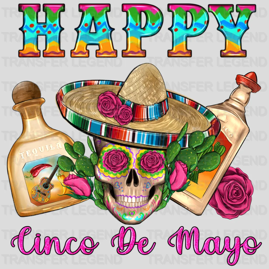Happy Cinco De Mayo - Cinco De Mayo DTF heat transfer - transferlegend