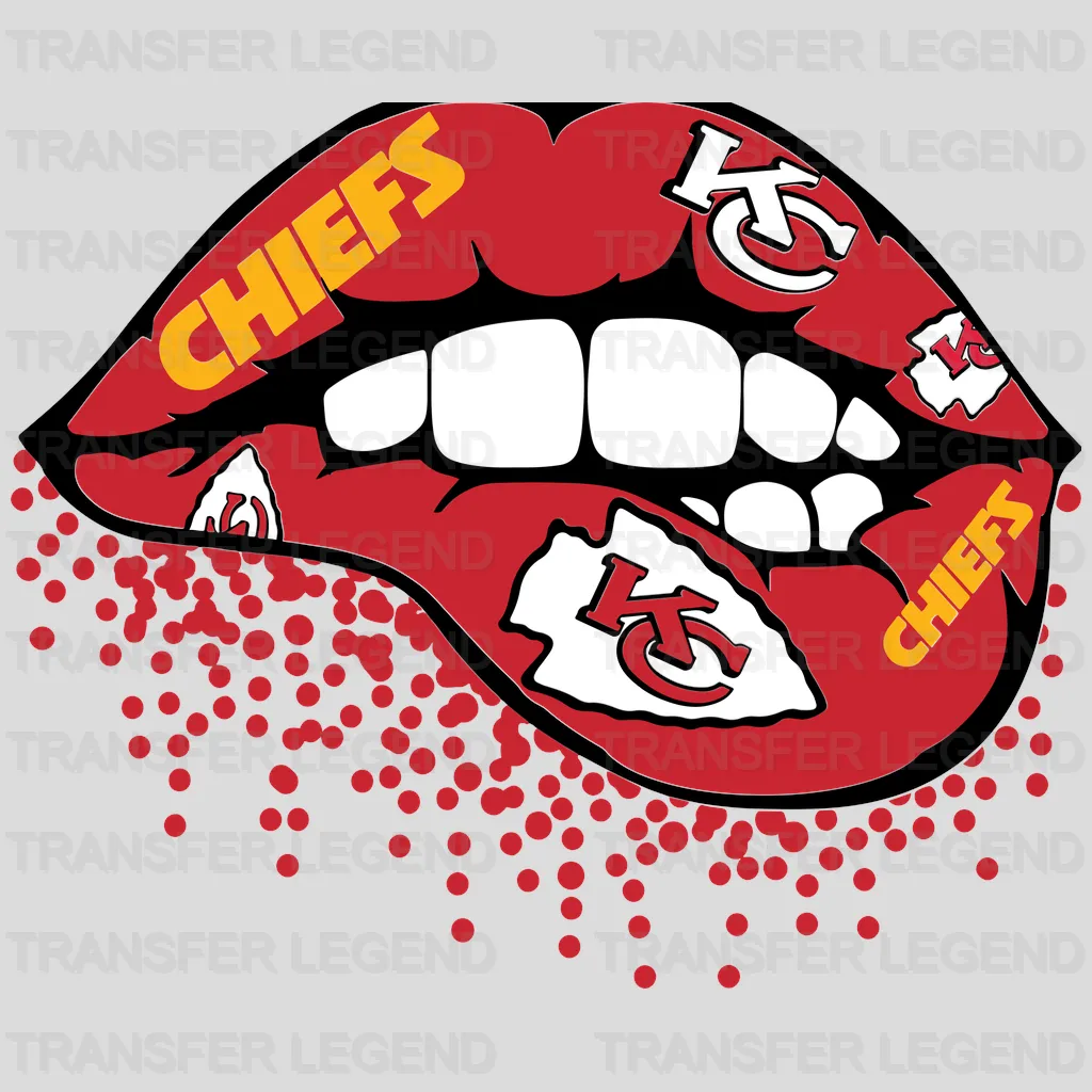Kansas City Chiefs For Life Wordmark with Helmet NFL Design - DTF Heat Transfer