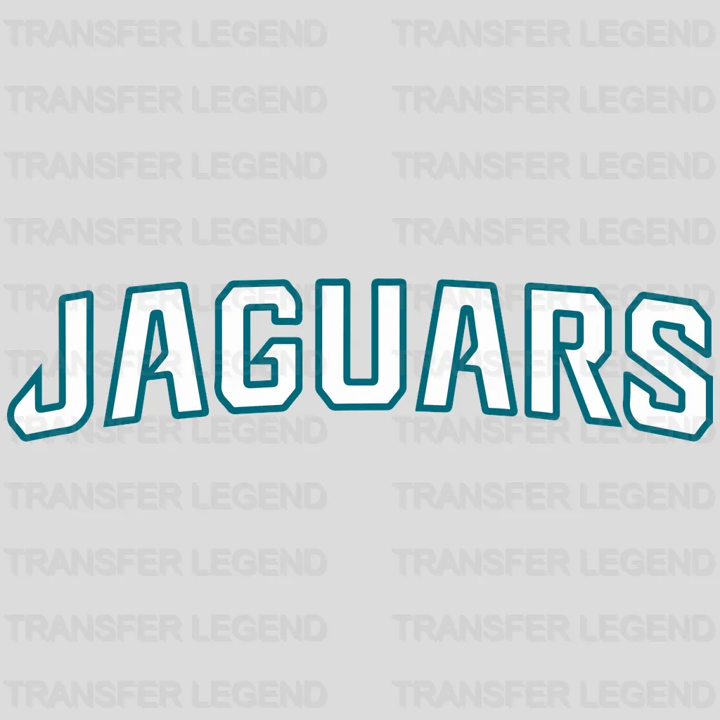 Jacksonville Jaguars White Block Wordmark NFL Design - DTF Heat Transfer